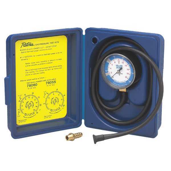 Gas Pressure Test Kit, 0 to10 In WC