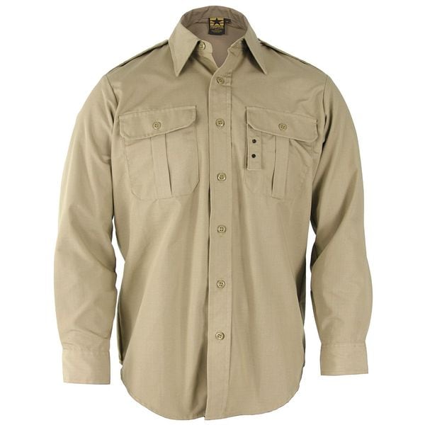 Tactical Shirt, Khaki, Size XL Reg