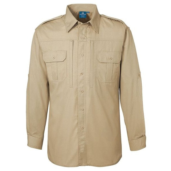 Tactical Shirt, Khaki, Size XL Reg