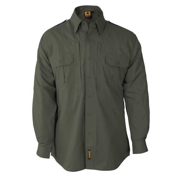 Tactical Shirt, Olive, Size 3XL Reg