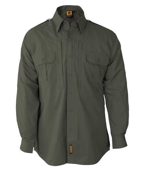 Tactical Shirt, Olive, Size 2XL Reg