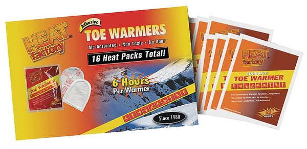 Toe Warmers, White, PR, PK8