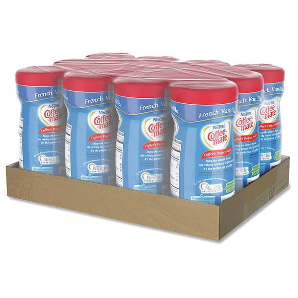 Powder Creamer, 15 Oz, French Vanilla, PK12