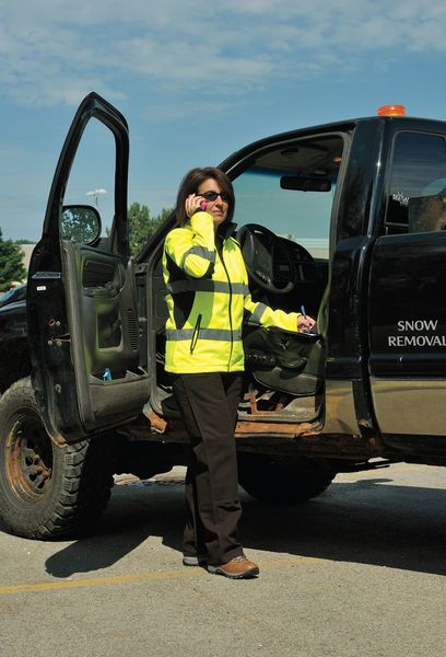 Ladies Jacket, Hi-Vis, 2XL, Blk/Yellow
