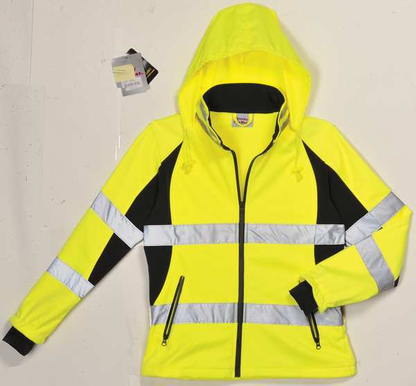 Ladies Jacket, Hi-Vis, 2XL, Blk/Yellow