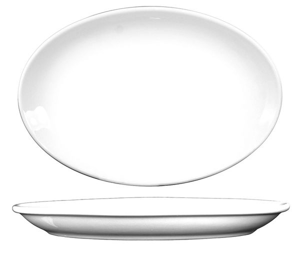 Platter, 9-5/8x7-1/2, European White, PK24