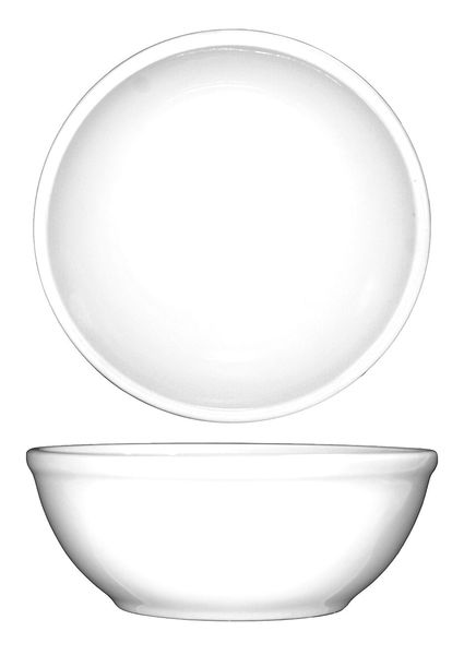 Nappie Bowl, 10 oz., Ceramic European White PK36