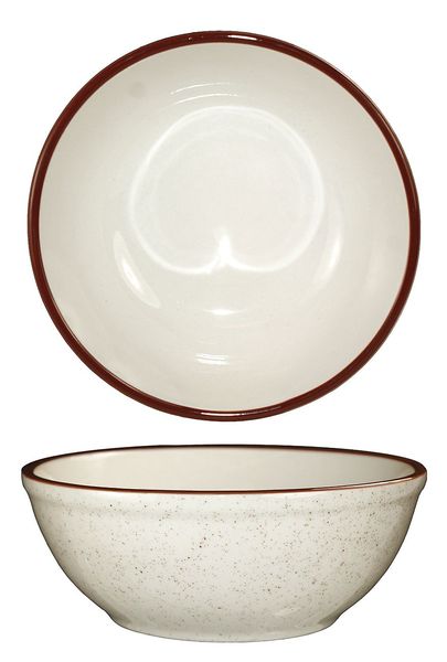 Nappie Bowl, 10 oz., Ceramic Brown Speckle PK36