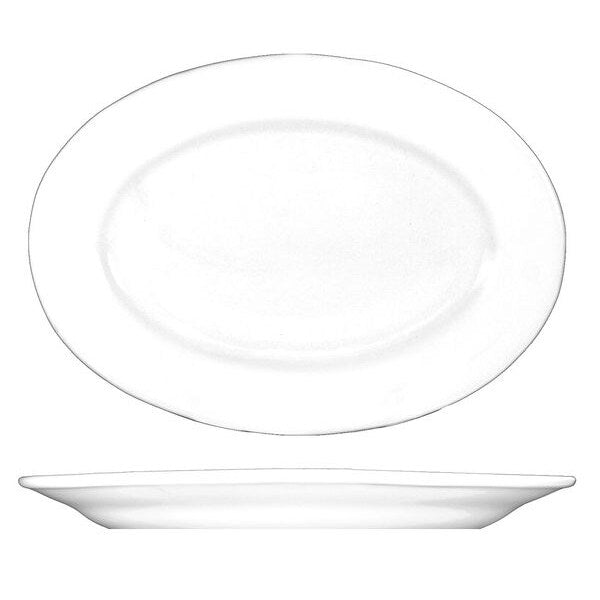 Platter, 9-3/8x6-5/8, European White, PK24