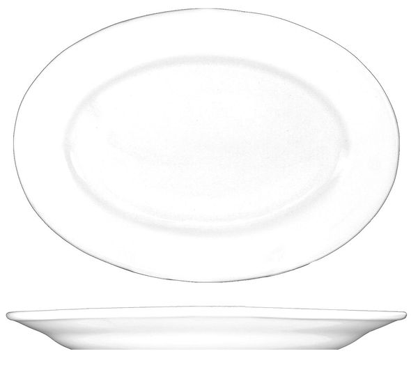 Platter, 11-1/2x8-1/4, European Wht, PK12