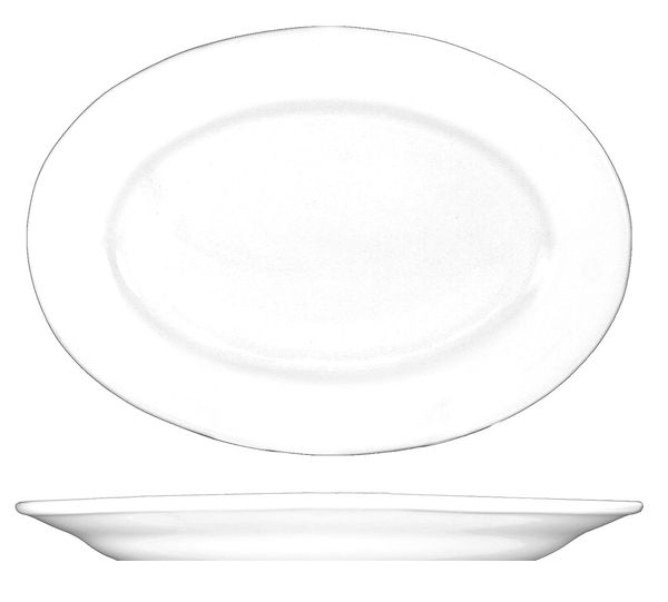 Platter, 15-1/2x11-1/8, European Wht, PK12