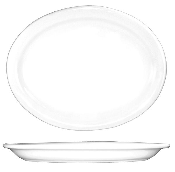 Platter, 15-1/2x11-3/4, European Wht, PK12