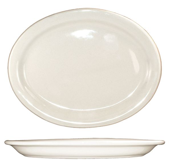 Platter, 11-1/2x9-1/4, American Wht, PK12