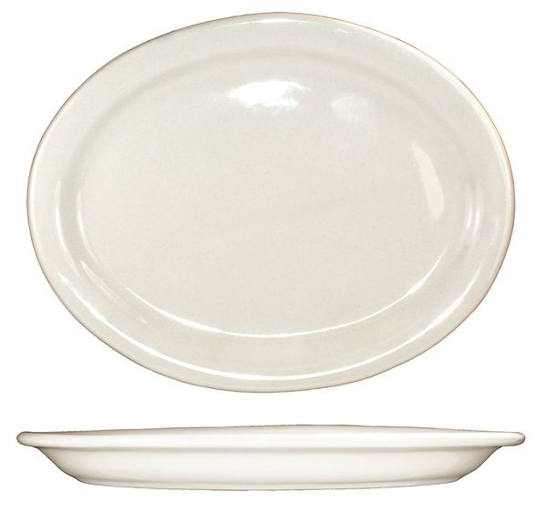 Platter, 15-1/2x10-1/2, American Wht, PK6