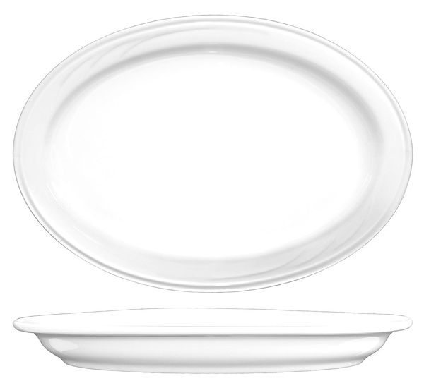 Platter, 10-5/8x7-3/8, Bright White, PK24