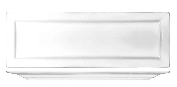 Platter, 16-1/8x5-1/2, Bright White, PK12