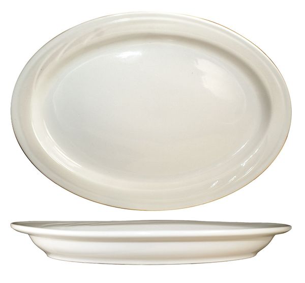 Platter, 11x7-5/8, American White, PK12