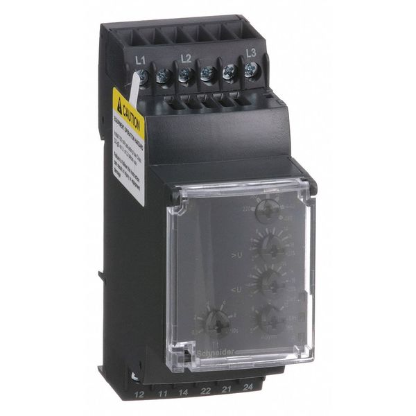3 Phase Monitor Relay, DPDT, 480VAC, 12 Pin