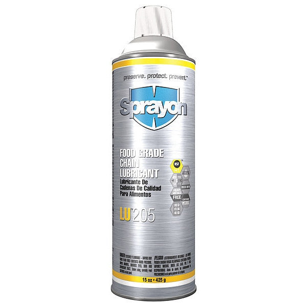 Food Grade Chain Lubricant, Aerosol, 15 Oz.