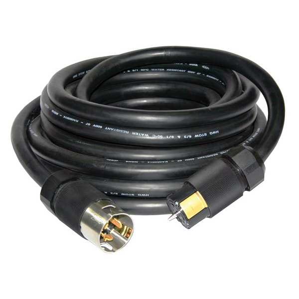 Temporary Power Cord, 50A, 50 ft, 3 Poles