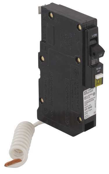 Miniature Circuit Breaker, 20 A, 120/240V AC, 1 Pole, Bolt On Mounting Style, QOB Series