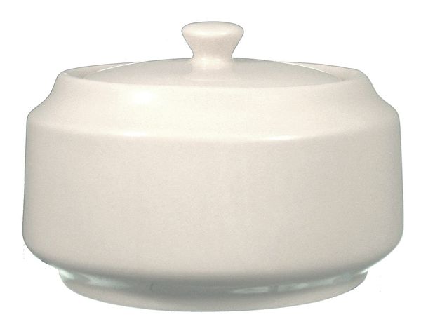 Sugar Container, 14 oz., Ceramic American White PK36