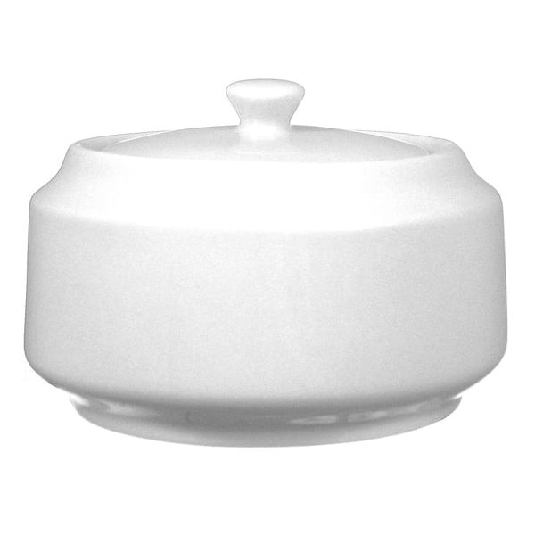 Sugar Container, 14 oz., Ceramic European White PK36