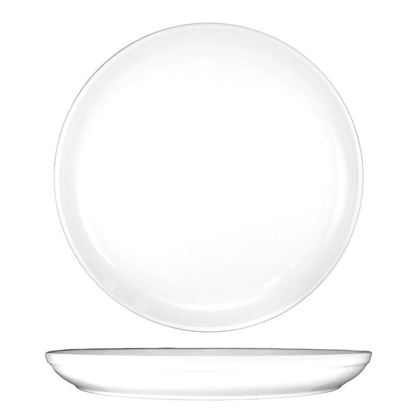 Pizza Plate, 13-1/2 Dia, European Wht, PK6