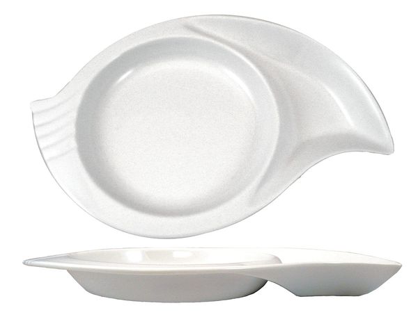 Snail Plate, 10-1/2, White, PK36