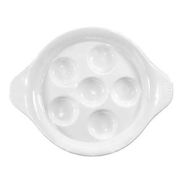 Escargot Dish, White, PK36