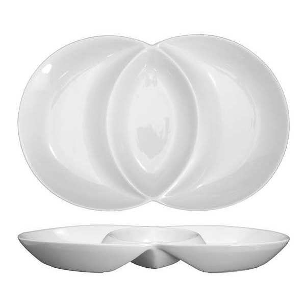 Unity Double Well Plate, 7 Oz, White, PK24