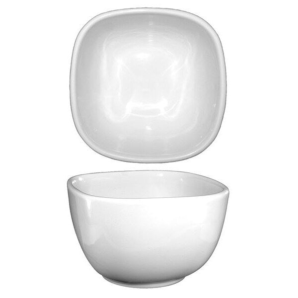Square Bowl, 23 oz., Ceramic White PK24