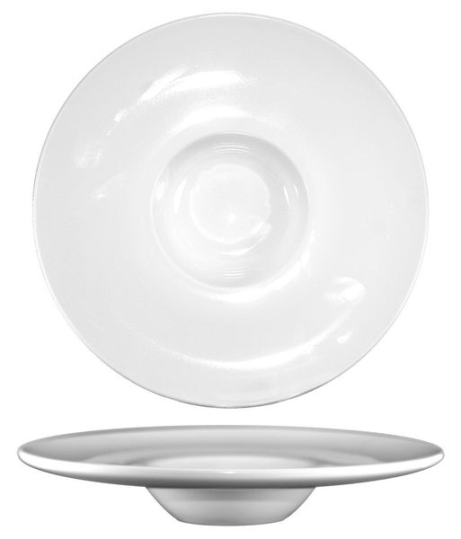 Wide Rim Bowl, 8 oz., Ceramic White PK12
