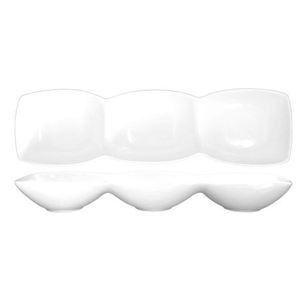 3-Compartment Bowl, 9-1/2 oz., Ceramic White PK12