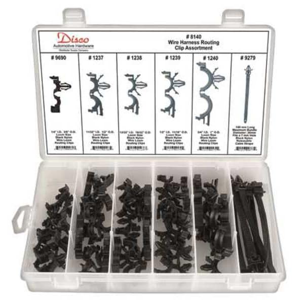 Wire Routing Clip Asst, 54 Pc
