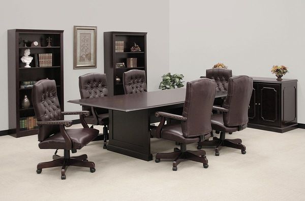 Rectangular Conference Table, 48 in X 96 in X 30 in, Wood Veneer Top
