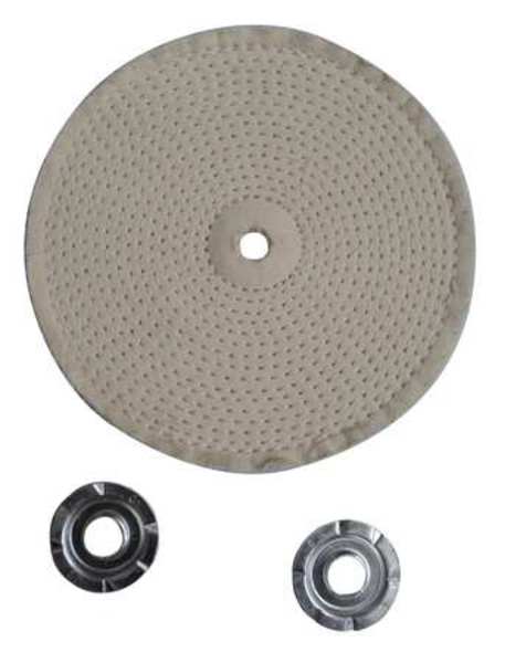 Buffing Wheel, Spiral Sewn, 8 In Dia.