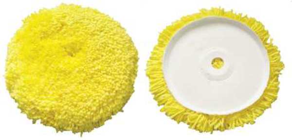 Polishing Pad, Curved Edge, 7-1/2 In, Wool
