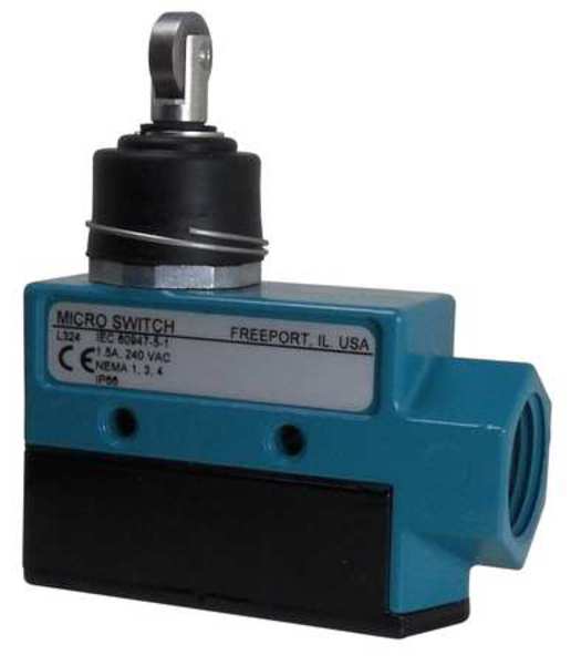 Limit Switch, Cross Roller, Plunger, 1NC/1NO, 15A @ 600V AC