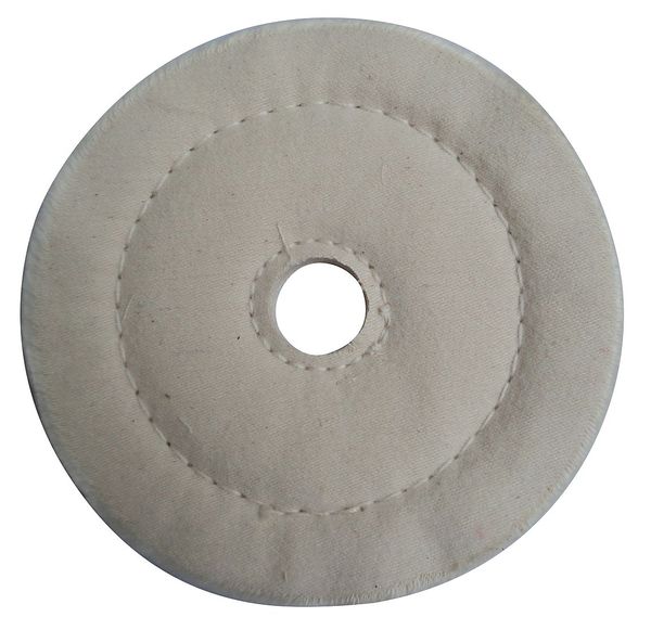 Buffing Wheel, Cushion Sewn, 6 In Dia.