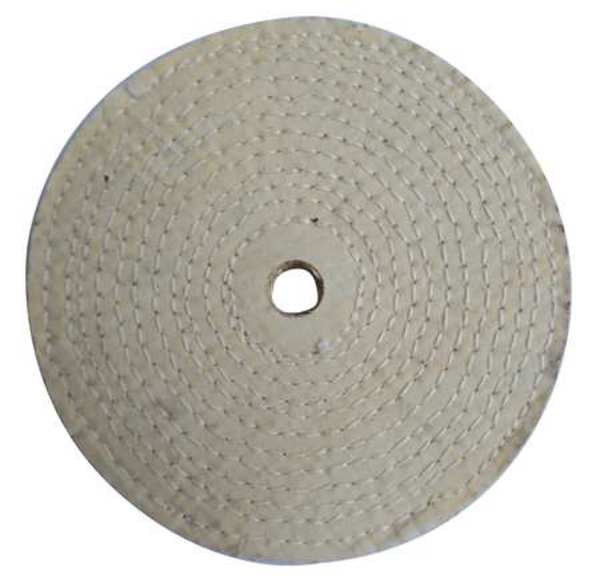 Buffing Wheel, Spiral Sewn, 6 In Dia.