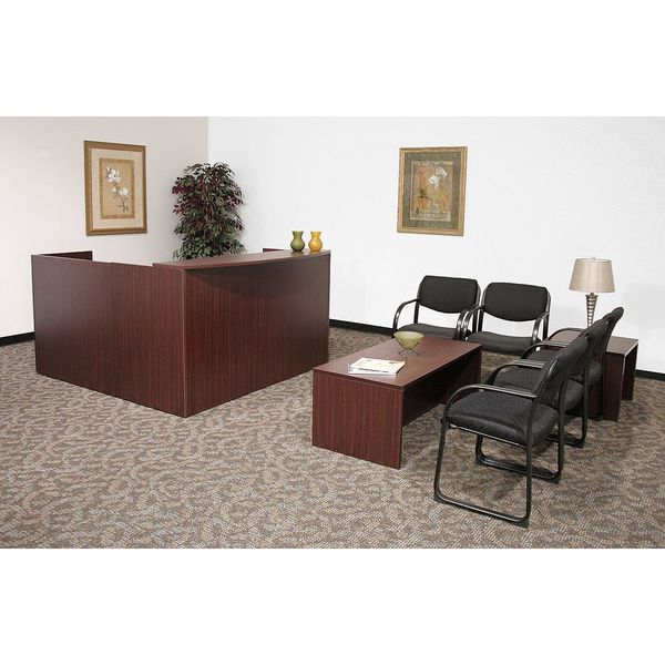 Reception Desk, 82D, 71W, 42H, Mahogany, Wood