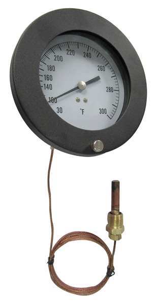 Analog Panel Mt Thermometer, 30 to 240F