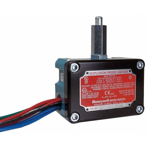 Explosion Proof Limit Switch, Plunger, 2NC/2NO, 10A @ 250V AC
