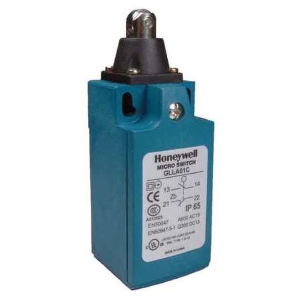 Limit Switch, Plunger, Roller, 1NC/1NO, 10A @ 300V AC