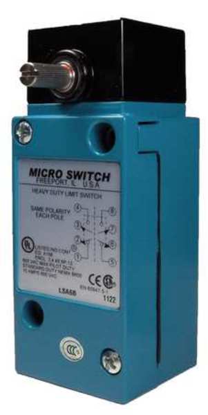 Heavy Duty Limit Switch, No Lever, Rotary, 2NC/2NO, 10A @ 600V AC