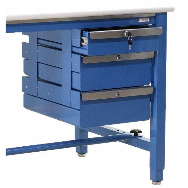Drawer, 14-1/2 W x 20 D x 4 in. H, Blue