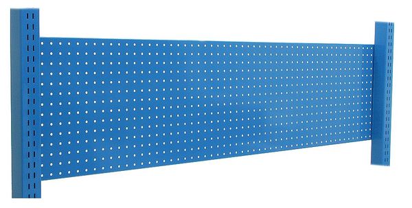 Pegboard Backwall, 50 W x 2 D x 16 H, Blue