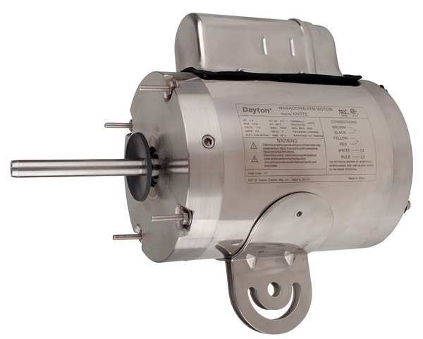 Washdown Motor, PSC, TEAO, 1/4 HP, 1075 rpm