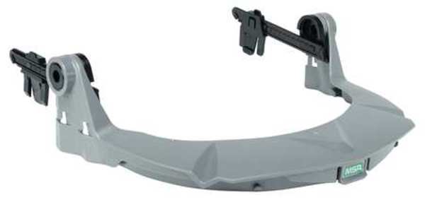 Faceshield Frame, Slotted Cap, Plastic, Gry